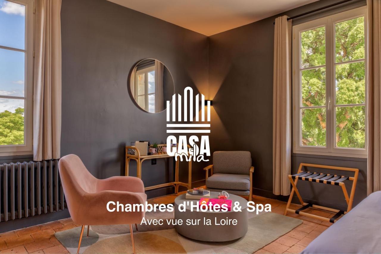 Casa Mila - Maison d'Hôtes raffinée vue sur Loire Saint-Mathurin  Exterior foto
